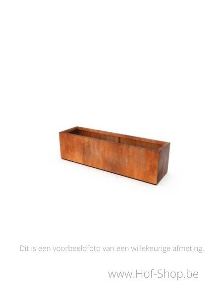 Artesa 150 x 30 x 80 cm - Jardinière en acier Corten Geroba