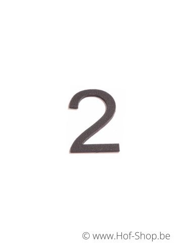 Numéro 2 - aluminium noir de 5 cm de haut (numéro de maison 'Ari') Dans la limite des stocks disponibles