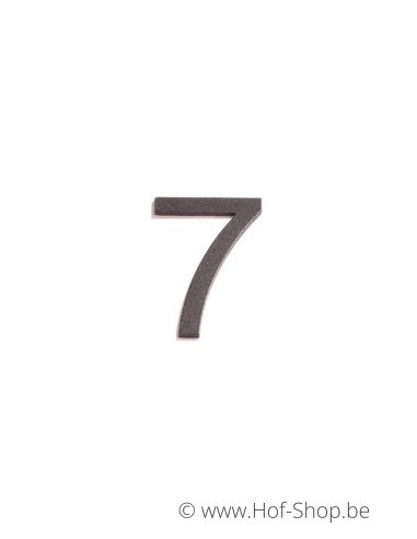 Numéro 7 - aluminium noir de 5 cm de haut (numéro de maison 'Ari') Dans la limite des stocks disponibles