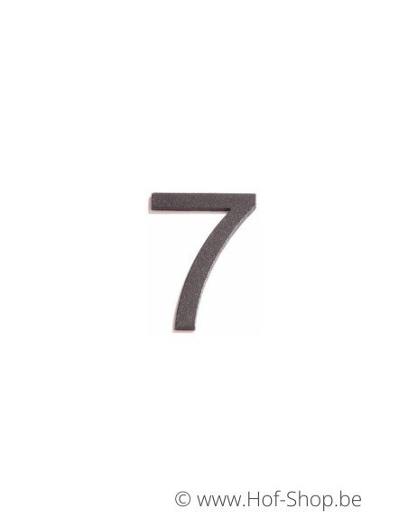 Numéro 7 - aluminium noir de 5 cm de haut (numéro de maison 'Ari') Dans la limite des stocks disponibles