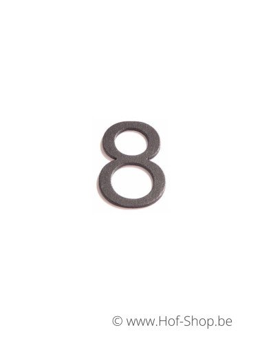 Numéro 8 - aluminium noir de 5 cm de haut (numéro de maison 'Ari') Dans la limite des stocks disponibles