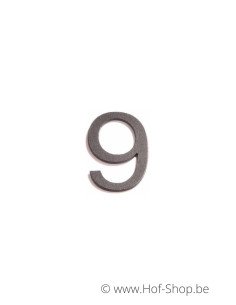 Numéro 9 - aluminium noir de 5 cm de haut (numéro de maison 'Ari') Dans la limite des stocks disponibles