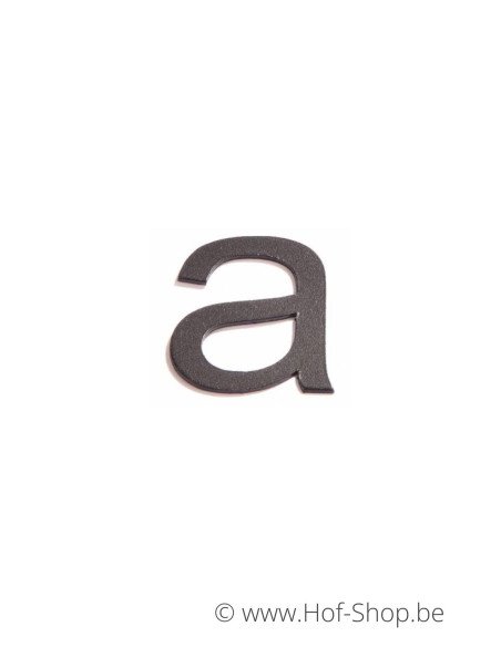 Lettre a - aluminium noir de 5 cm de haut (numéro de maison 'Ari') Dans la limite des stocks disponibles
