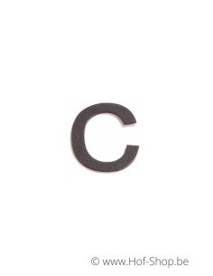 Letter c - zwart aluminium 5 cm hoog (Huisnummer 'Ari')