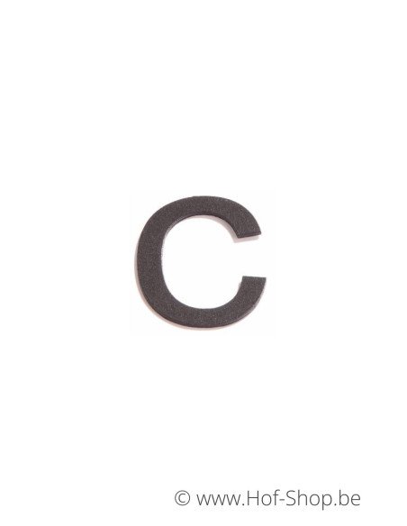 Letter c - zwart aluminium 5 cm hoog (Huisnummer 'Ari')