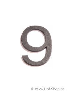 Numéro 9 - aluminium noir de 10 cm de haut (numéro de maison 'Ari') Dans la limite des stocks disponibles