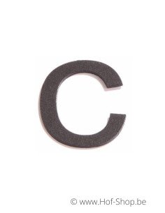 Letter c - zwart aluminium 10 cm hoog