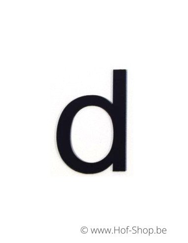 Lettre d - aluminium noir de 10 cm de haut (numéro de maison 'Ari') Dans la limite des stocks disponibles