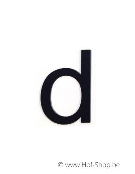 Lettre d - aluminium noir de 10 cm de haut (numéro de maison 'Ari') Dans la limite des stocks disponibles