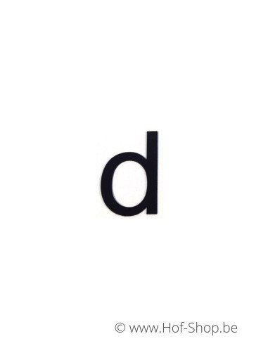 Lettre d - aluminium noir de 5 cm de haut (numéro de maison 'Ari') Dans la limite des stocks disponibles