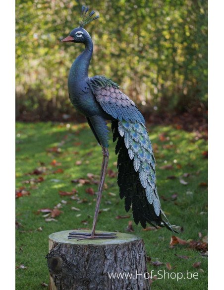 Paon debout - figurine en métal (MD18212)