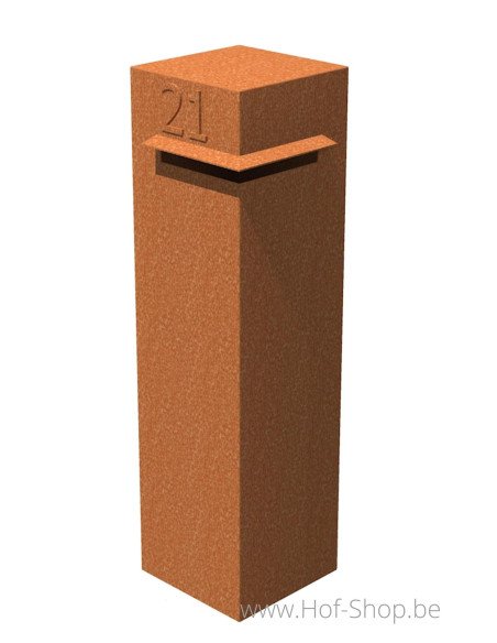 Ivar - brievenbus cortenstaal