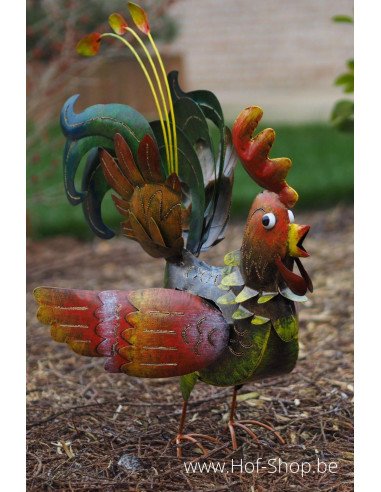 Coq 58 cm - figurine en métal (MD16045)