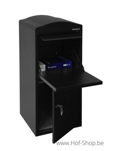 Frontbox Stardust Black Front Door - pakketbus zwart LogixBox