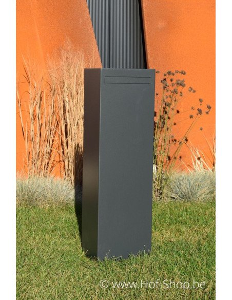 Nox RAL 7021- brievenbus Adezz aluminium