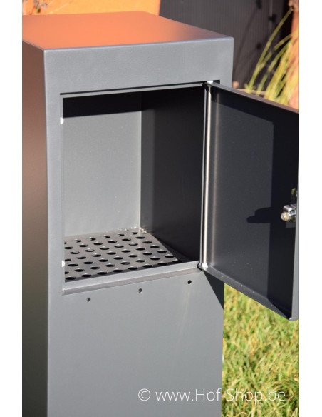 Nox (RAL 7021) - boîte aux lettres aluminium Adezz