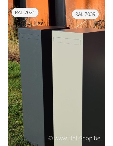 Nox (RAL 7021) - boîte aux lettres aluminium Adezz