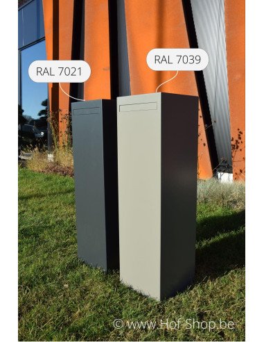 Nox (RAL 7021) - boîte aux lettres aluminium Adezz