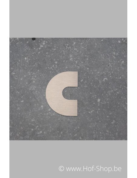 Letter C - inox 5 cm hoog (Bahamas)