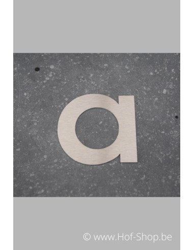 Lettre a - acier inoxydable de 8 cm de haut (numéro de maison 'fuji' KatoDesign)