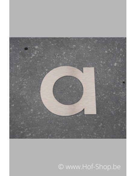Lettre a - acier inoxydable de 8 cm de haut (numéro de maison 'fuji' KatoDesign)