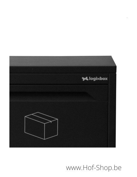 Frontbox Deluxe Stardust Black Back Door - pakketbus zwart LogixBox