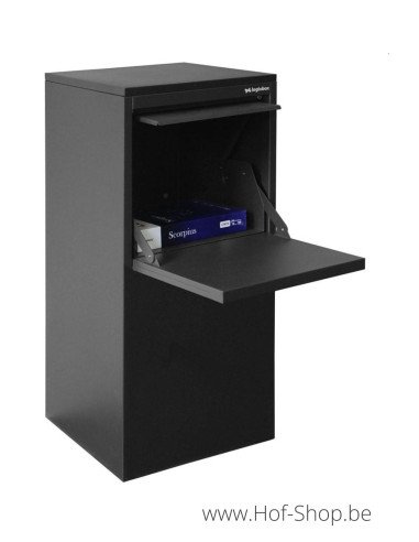 Frontbox Deluxe Uni Stardust Graphitgrey Back Door - pakketbus grijs LogixBox