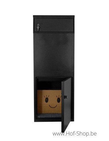 Frontbox Deluxe Uni avec boîte aux lettres séparée Stardust Graphitgrey Back Door - Boîte à colis LogixBox