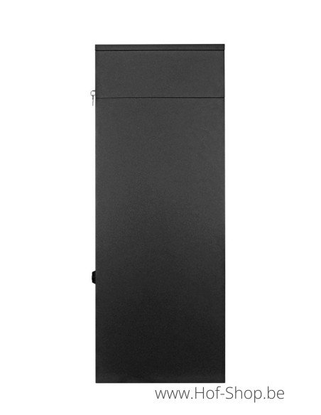 Frontbox Deluxe Uni met apart postvak Stardust Graphitgrey Back Door - pakketbus zwart LogixBox