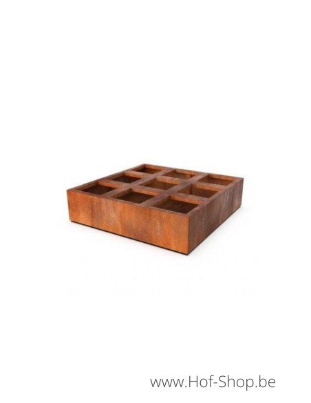 Belar 80 x 80 x 30 cm - Kruidenbak Geroba in cortenstaal