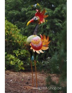 Grand oiseau coloré - figurine en métal (MD16028)