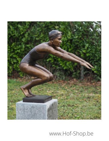 Lily plonge dans l'eau - statue en bronze (B1416)