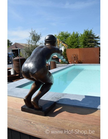 Lily duikt in het water - bronzen beeld (B1416)