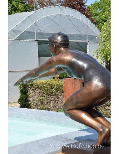 Lily plonge dans l'eau - statue en bronze (B1416)