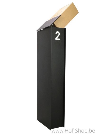 Fenix Top Medium digital RAL 9005 - eSafe pakketbus aluminium met DCL slot