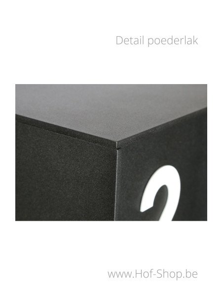 Fenix Top Medium digital RAL 9005 - eSafe pakketbus aluminium met DCL slot