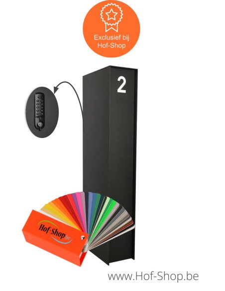 Fenix Top Medium digital avec une couleur de votre choix - eSafe boîte à colis aluminium avec serrure DCL