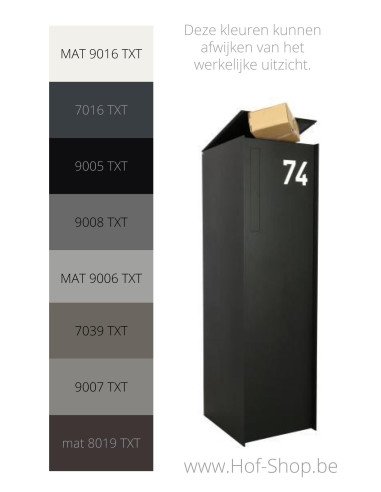 Fenix Top Large avec une couleur de votre choix - boîte à colis eSafe aluminium