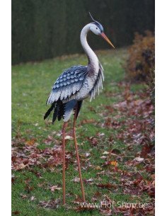 Reiger staand - metalen figuur (MD18215)