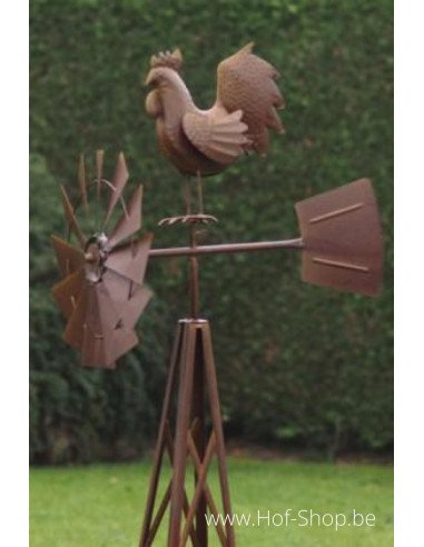 Haan Molen op staander - metalen figuur (MD17239)