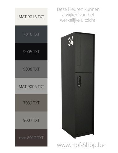 Fenix Front avec une couleur de votre choix - boîte à colis eSafe aluminium