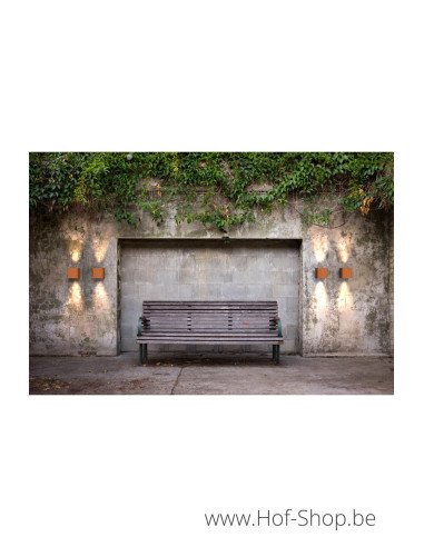 Applique Cube 100 en acier Corten - Éclairage de jardin GARDD