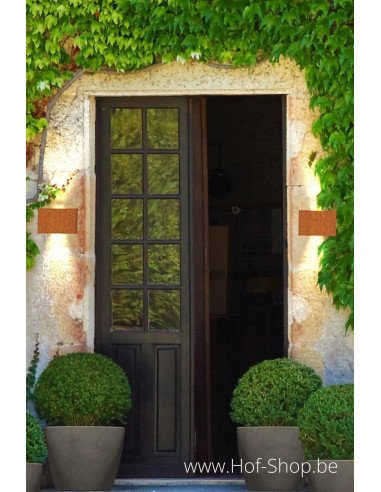 Applique Cube 150 en acier Corten - Éclairage de jardin GARDD