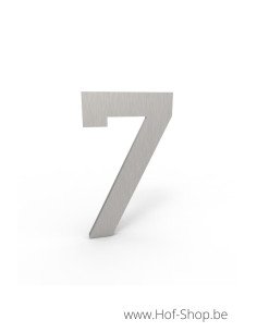 Numéro 7 - inox look aluminium 10 cm de haute (Numéro de maison Albo)