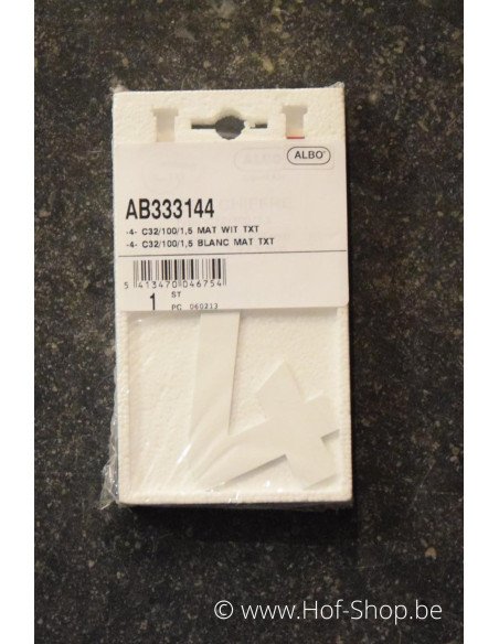 Numéro 4 - blanc aluminium 10 cm de haute (Numéro de maison Albo)