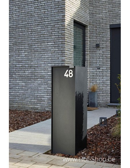 Numéro 7 - inox look aluminium 10 cm de haute (Numéro de maison Albo)