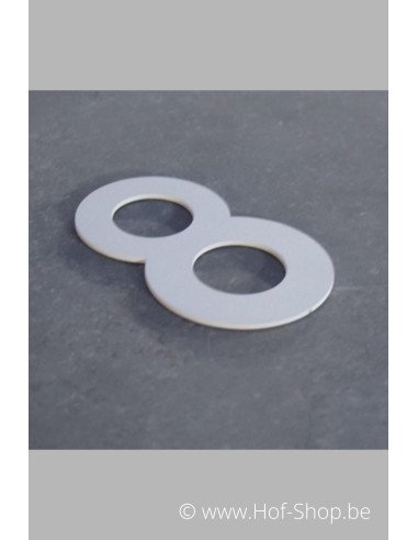 Numéro 6 - blanc aluminium 10 cm de haute (Numéro de maison Albo)