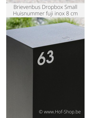 Lettre a - acier inoxydable de 8 cm de haut (numéro de maison 'fuji' KatoDesign)