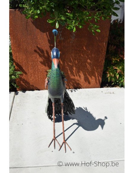 Paon debout - figurine en métal (MD18212)