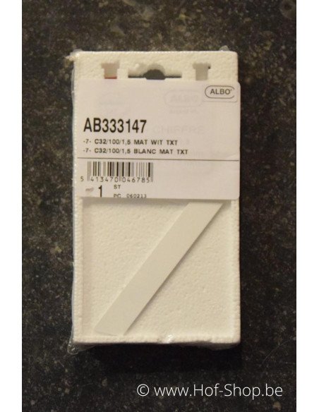 Nummer 7 - wit aluminium 10 cm hoog